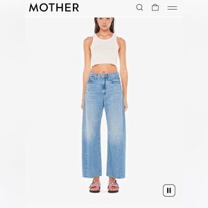 Mother half pipe flood Women's Blue Jeans